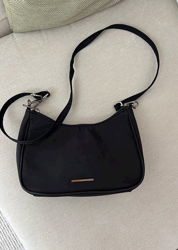 Siyah Minimalist Kadın Omuz Çantası - Görsel 2