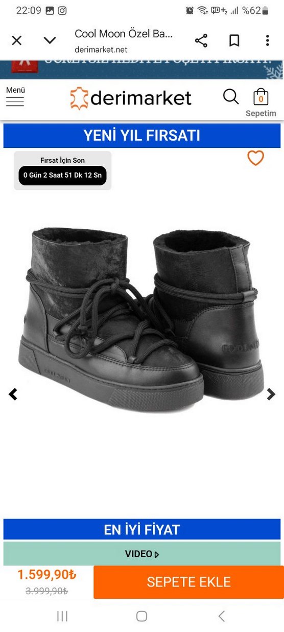 Siyah Süet Kürklü Dolgu Topuk Kadın Bot - Görsel 2