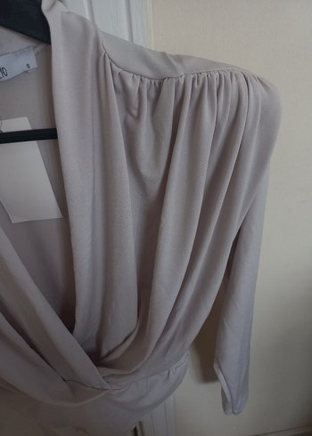 V Yaka Uzun Kollu Bluz - Görsel 4