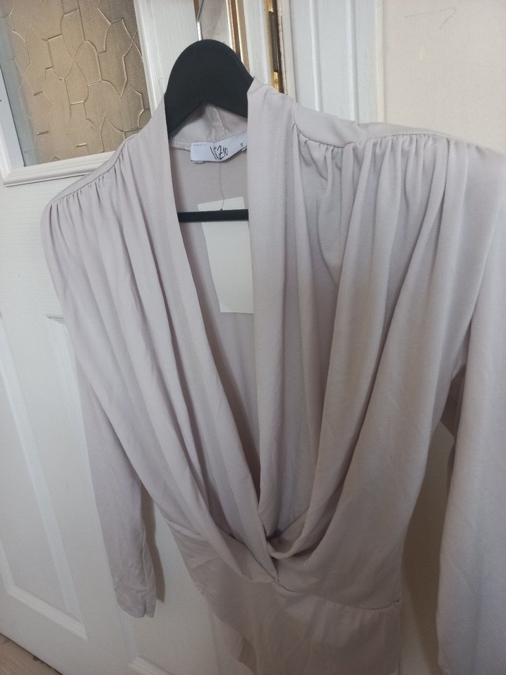 V Yaka Uzun Kollu Bluz - Görsel 5