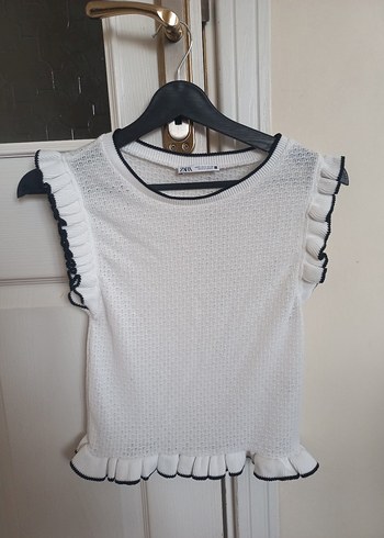 kolları fırfırlı bluz - Görsel 8