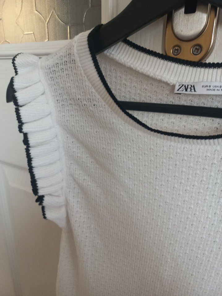 kolları fırfırlı bluz - Görsel 5