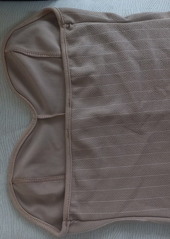 Bej Pilili Straplez İnce Büstiyer - Görsel 2