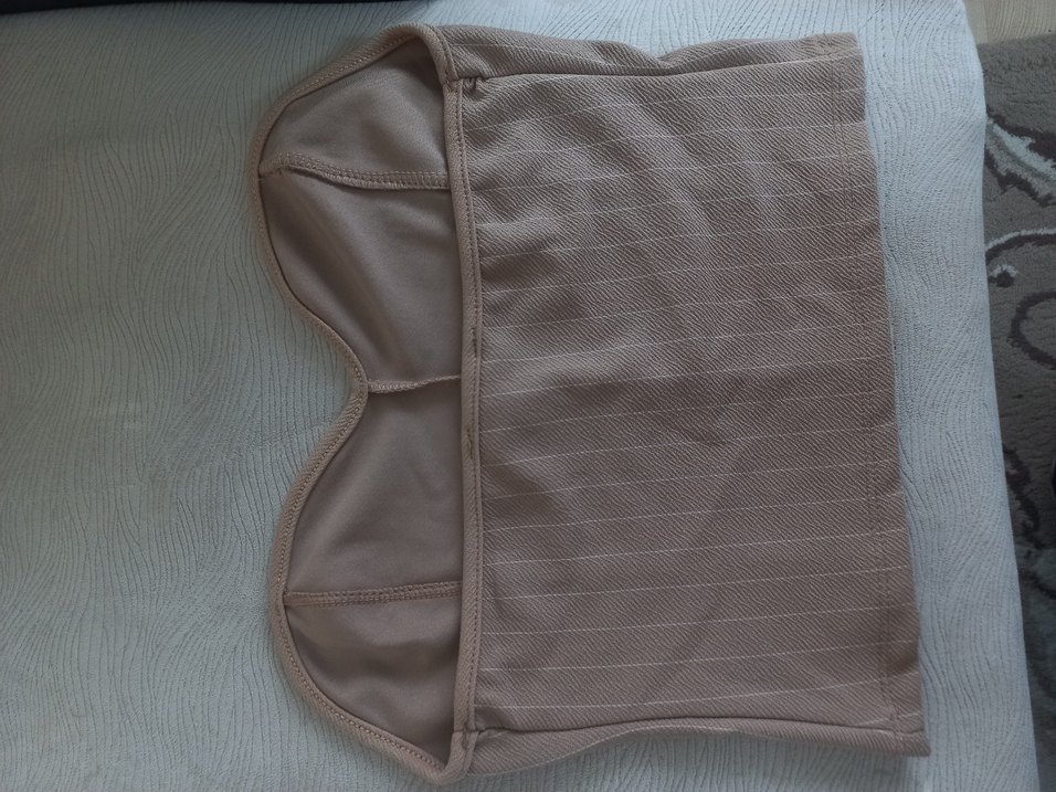 Bej Pilili Straplez İnce Büstiyer - Görsel 2