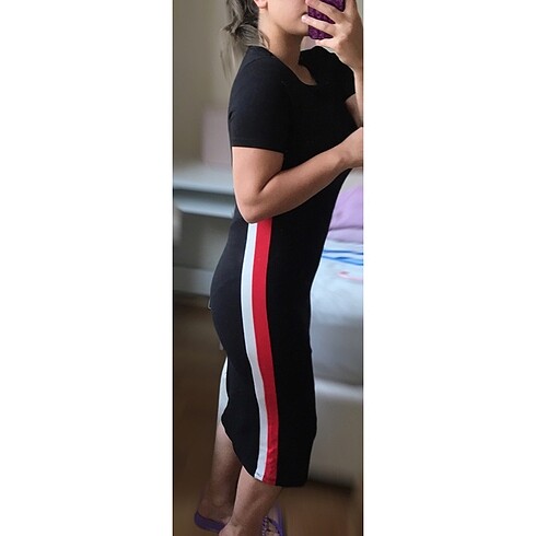 Spor midi kalem elbise
