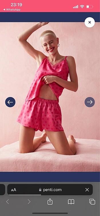 Penti saten pijama takımı