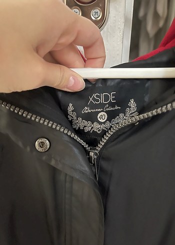 Düğmeli Siyah Midi Kadın Ceket Yağmurluk - Görsel 2