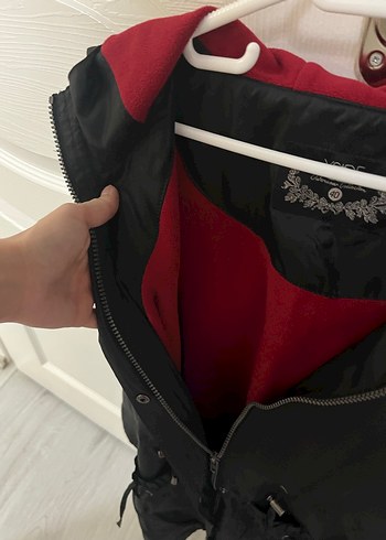 Düğmeli Siyah Midi Kadın Ceket Yağmurluk - Görsel 4