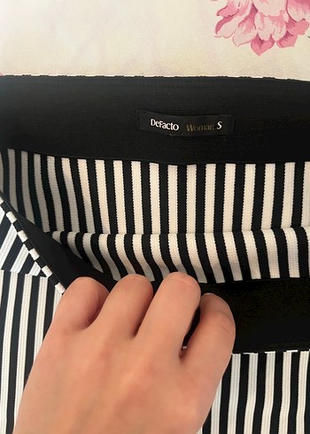 Çizgili  Mini Etek - Görsel 3