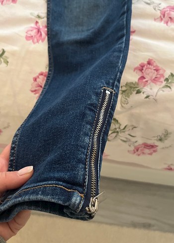 Fermuarlı Kadın Kot Pantolon - Görsel 3