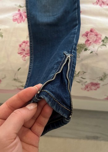 Fermuarlı Kadın Kot Pantolon - Görsel 4