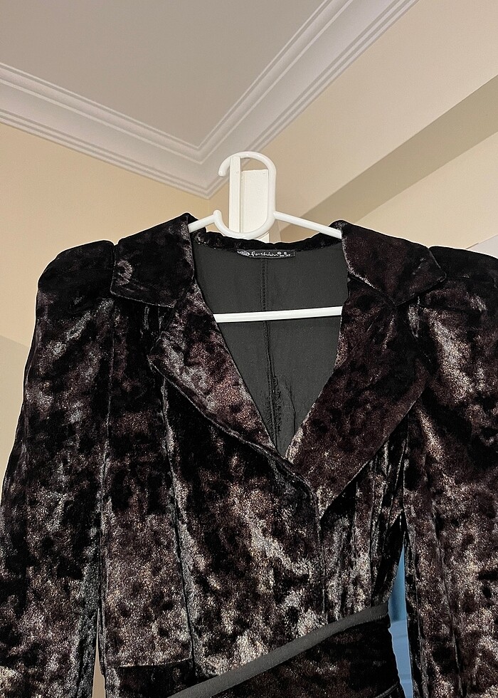 Kadife elbise - Görsel 3