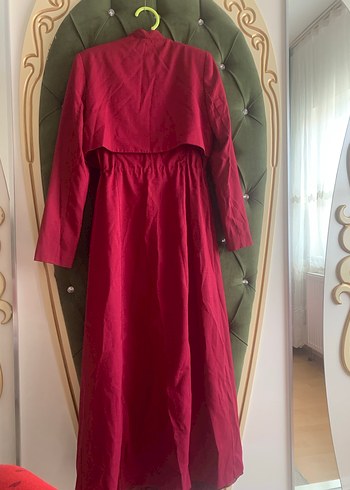 Bordo Uzun Kadın Klasik Kap - Görsel 2