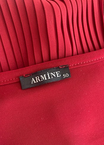 Bordo Uzun Kollu Vintage Kadın Elbisesi - Görsel 5