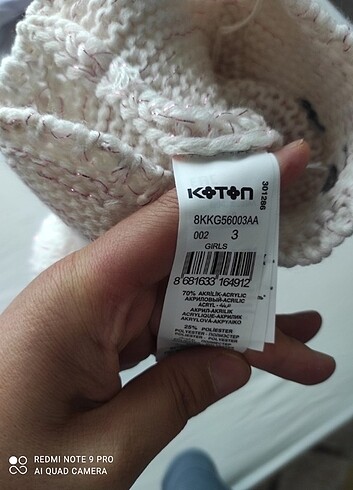 2-3 Yaş, 20 cm Beden ten rengi Renk Kışlık şapka