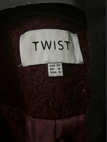 xs Beden bordo Renk Twist bordo kaban