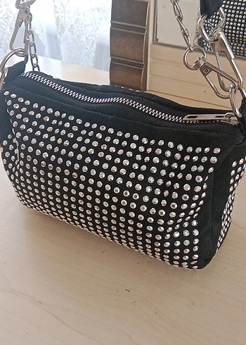 taşlı portföy çanta - Görsel 6