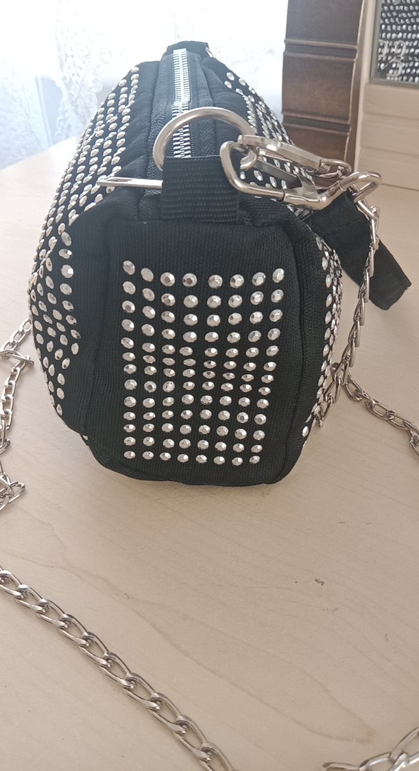 taşlı portföy çanta - Görsel 3