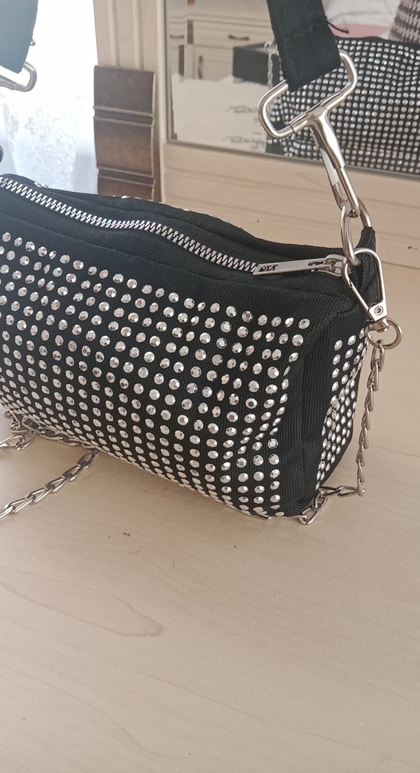 taşlı portföy çanta - Görsel 5