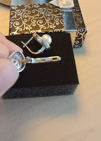 925 inci gümüş Küpeler - Görsel 4