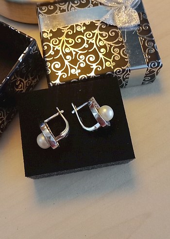 925 inci gümüş Küpeler - Görsel 5