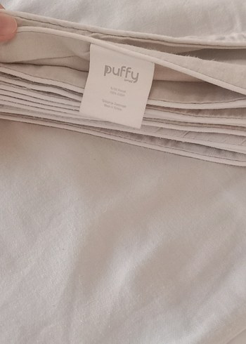 Bej Gri Düz Puffy Nevresim Takımı - Görsel 4