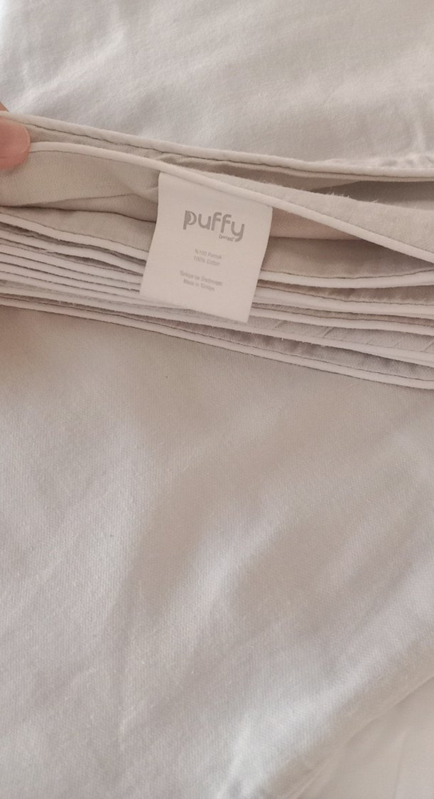 Bej Gri Düz Puffy Nevresim Takımı - Görsel 4