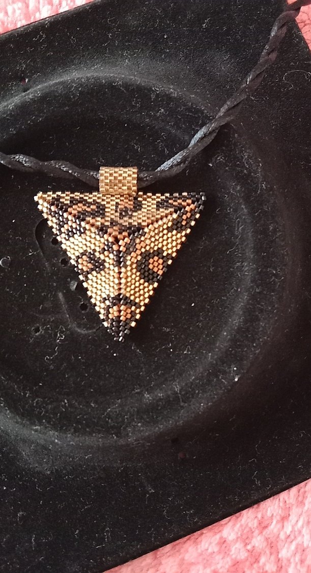 leopar miyuki boncun el yapımı kolye - Görsel 2