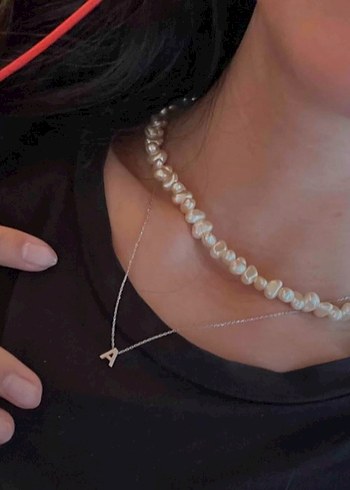 925 ayar harf kolye - Görsel 5