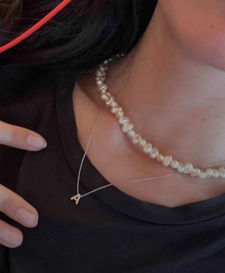 925 ayar harf kolye - Görsel 5