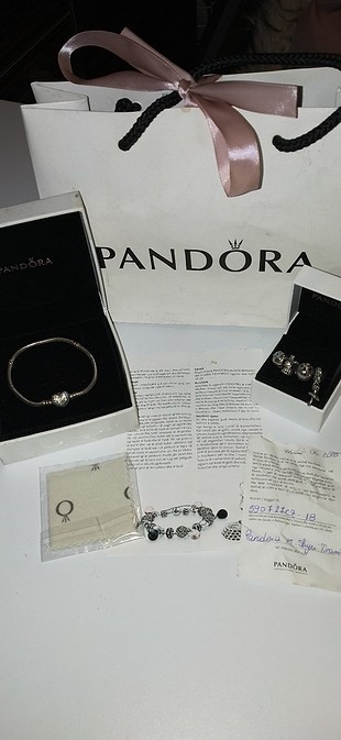 s Beden gri Renk PANDORA BİLEKLİK+CHARM