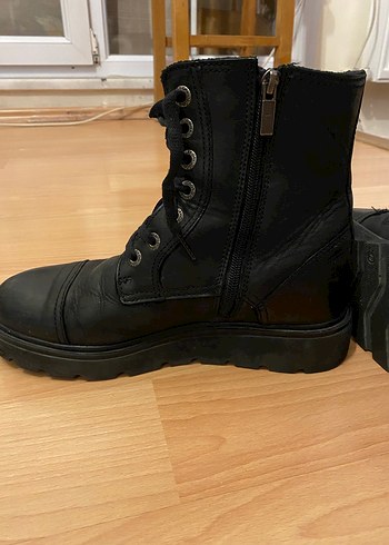 Kadın Siyah Deri Biker Bot, Yüksek Topuklu - Görsel 4