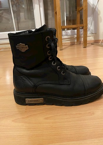 Kadın Siyah Deri Biker Bot, Yüksek Topuklu - Görsel 6