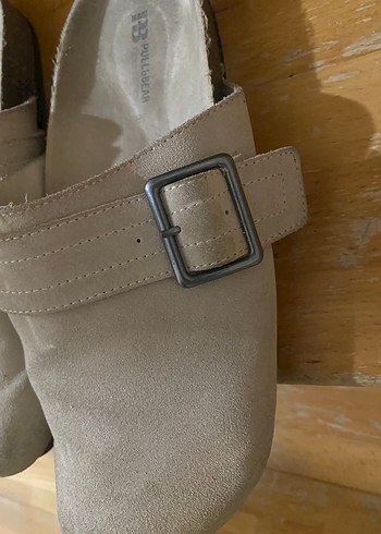 Bej Süet Tokalı Kadın Terlik - Görsel 2