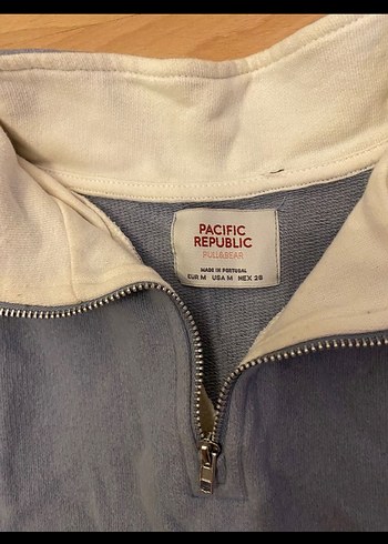 Gri Yarım Fermuarlı Kadın Sweatshirt - Görsel 4