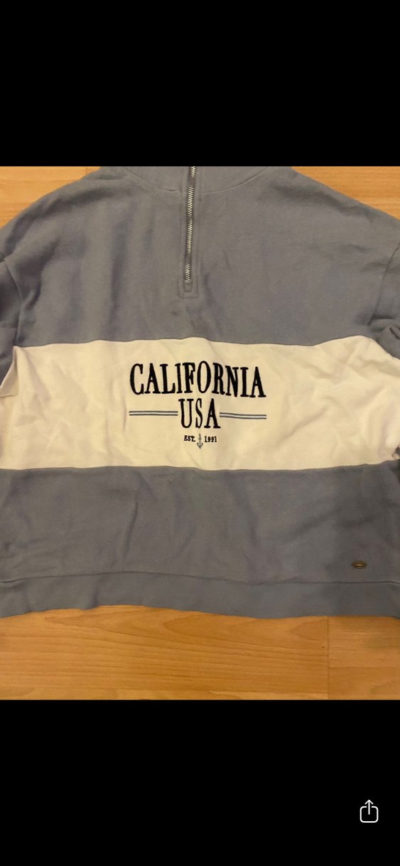 Gri Yarım Fermuarlı Kadın Sweatshirt - Görsel 2