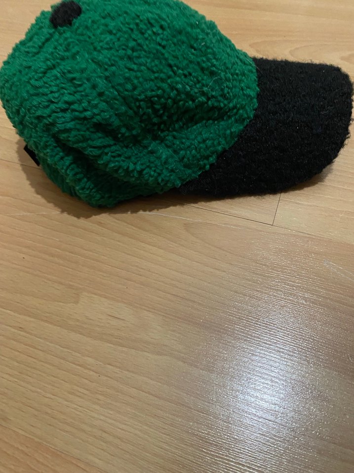 Kadın Yeşil Siyah Polar Şapka - Görsel 2
