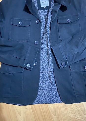 Erkek Lacivert Denim Ceket Düğmeli - Görsel 2