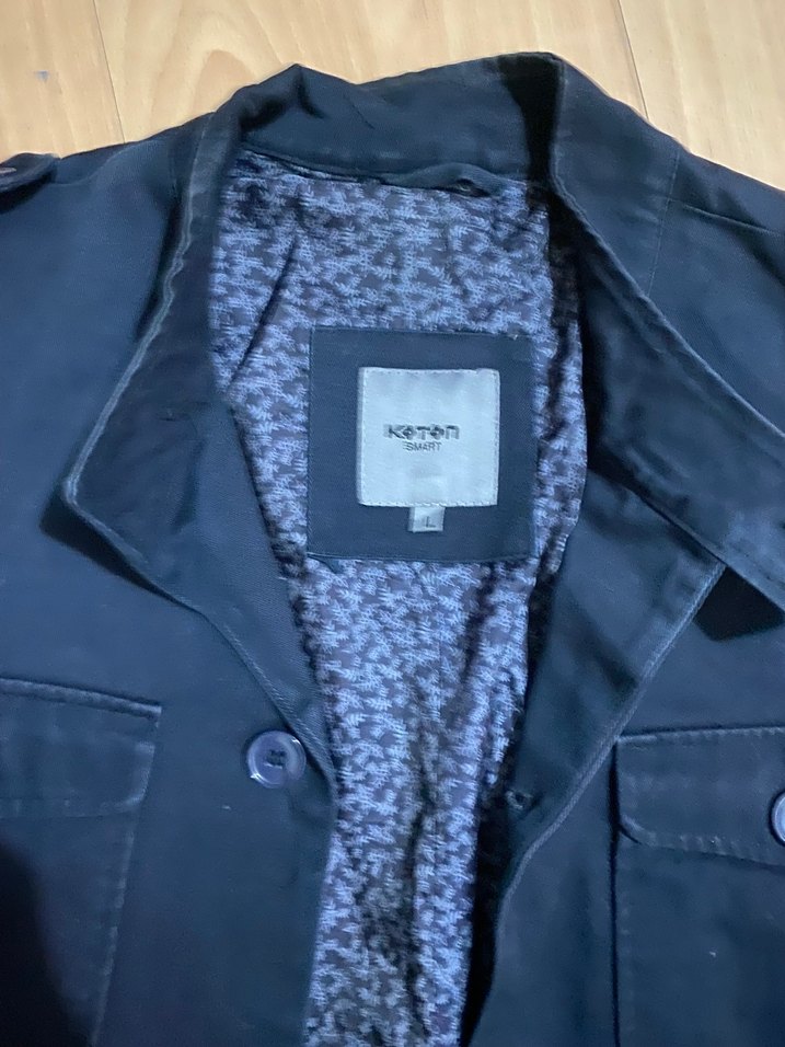 Erkek Lacivert Denim Ceket Düğmeli - Görsel 3