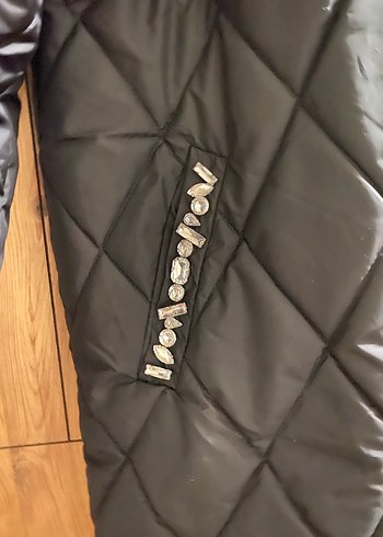 Düğmeli Siyah Uzun Kadın Ceket - Görsel 2