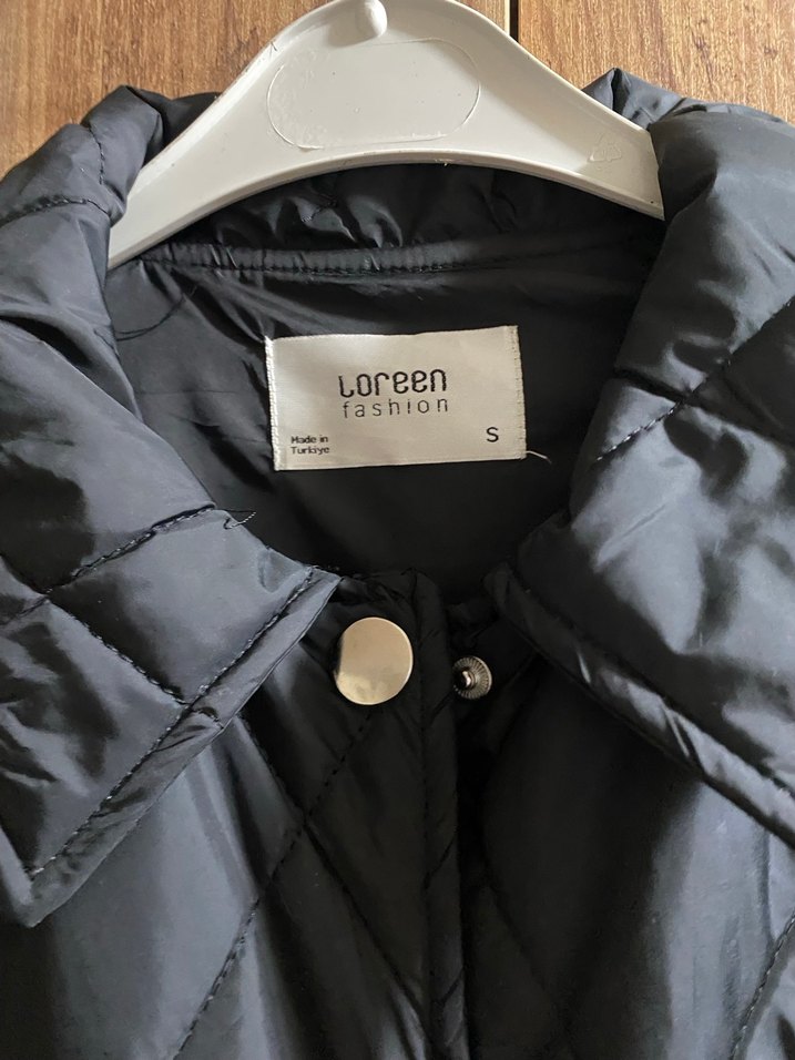 Düğmeli Siyah Uzun Kadın Ceket - Görsel 3