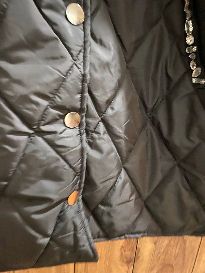 Düğmeli Siyah Uzun Kadın Ceket - Görsel 4