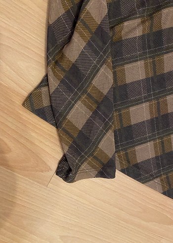 Kahverengi Ekose Desenli Balıkçı Yaka Kazak - Görsel 2