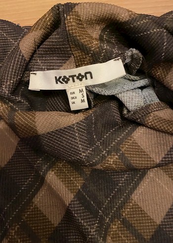 Kahverengi Ekose Desenli Balıkçı Yaka Kazak - Görsel 4