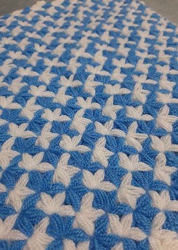 Mavi ve Gri Örgü Banyo Lifi - Görsel 2