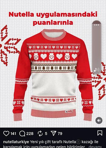 Nutella 2025 yılbaşı kazak - Görsel 3