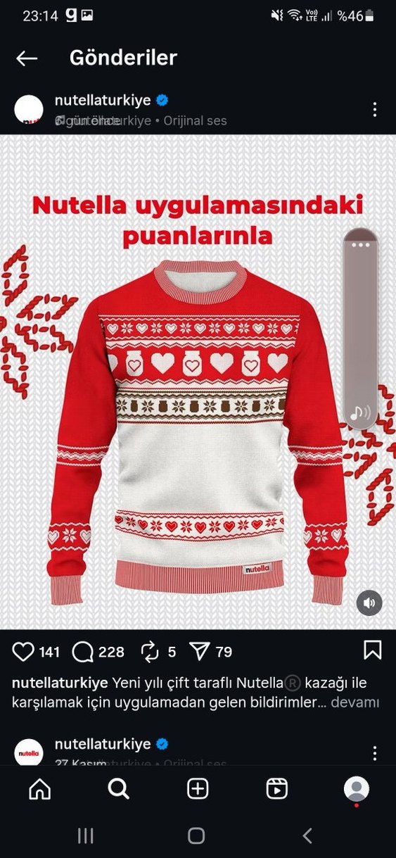 Nutella 2025 yılbaşı kazak - Görsel 3