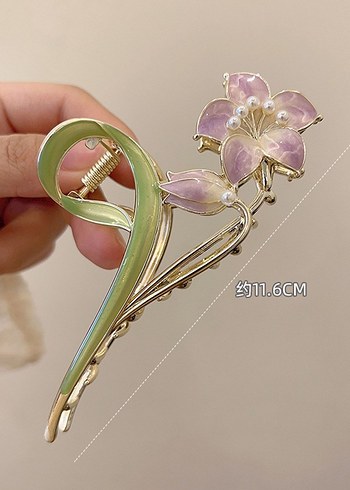 Lila Zambak Metal Mandal Toka - Görsel 2