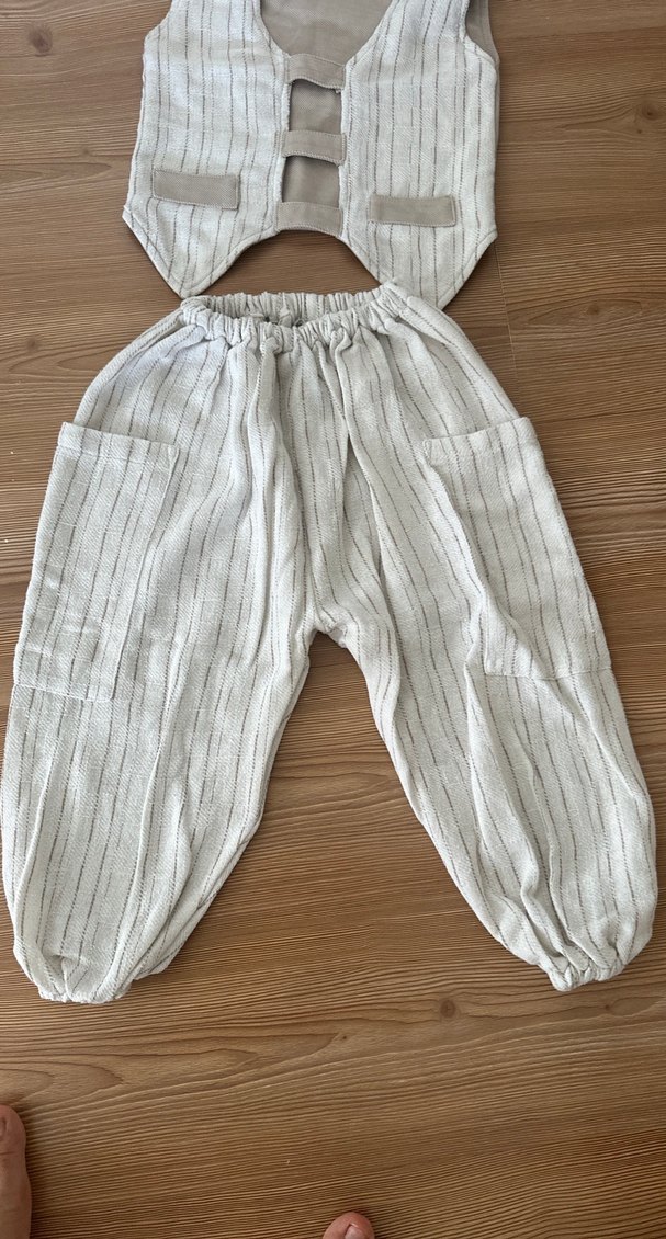 Erkek Bebek Bohem Keten Takım - Görsel 3