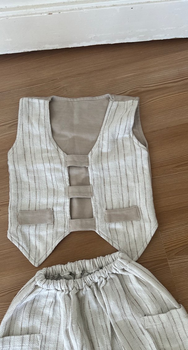 Erkek Bebek Bohem Keten Takım - Görsel 2